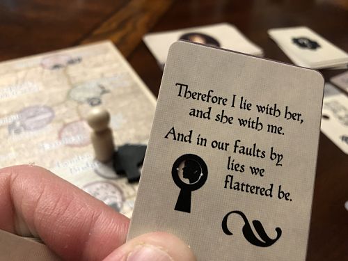 Black Sonata Board Game Key Hole Card Sonnet