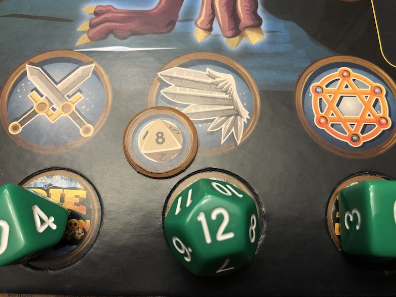 DIE in the Dungeon Dice and Stat Token